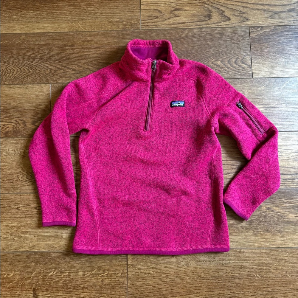 Patagonia Quarter Zip Girls Better Sweater Jacket Size M/10